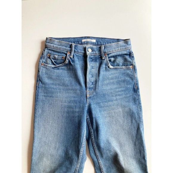 GRLFRND Helena Groovy Situation High Rise Straight Leg Crop Jeans, Size 27 - Picture 6 of 16